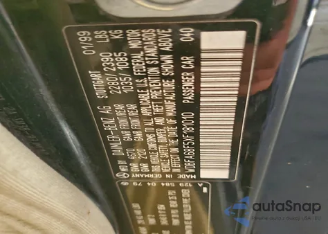 1999 Mercedes-Benz Sl 500 z USA, uszkodzony, nr VIN WDBFA68F5XF181010